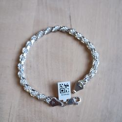 Silver Rope Bracelet