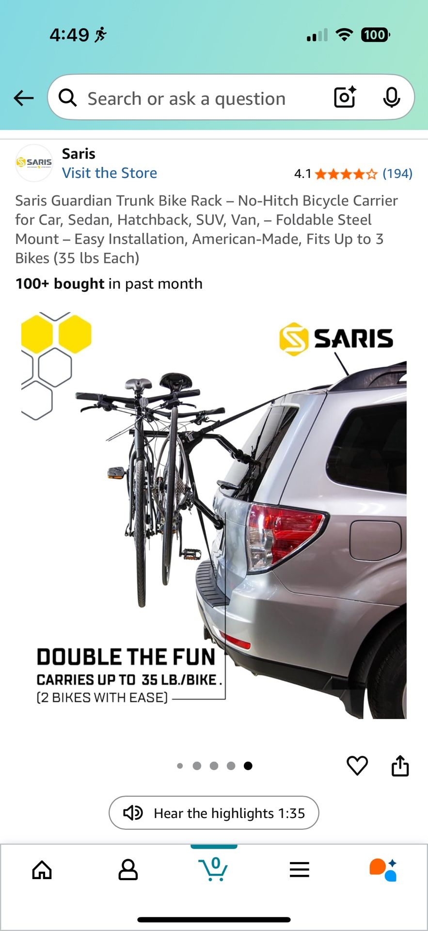Saris Bike Rack 2