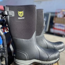 TIDEWE Work Boots Puncture-Proof with Steel Toe & Shank,(Black,Size 11)