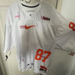 Nike x Heron Preston CTNMB Football Jersey White #87 XXL Streetwear NWT