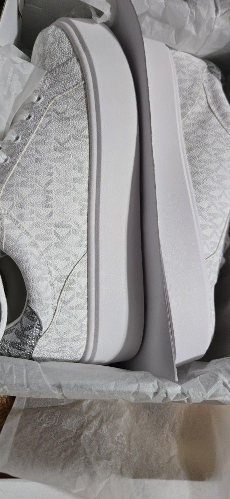 Michael Kors Two-Tone Signature Logo Platform Sneaker