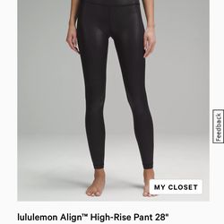 lululemon Align High Rise Pant 28” Shimmer