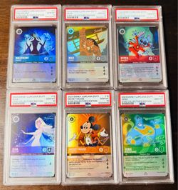 2023 D100 Lorcana Set PSA 10 FULL SET ALL 10's COLLECTION EDITION !