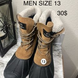 SNOW BOOTS FOR *MEN SIZE 13* perfect condition $30 pick up in downtown LA little Tokyo area