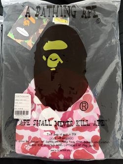 Pink and white Bape shirt (Large only)