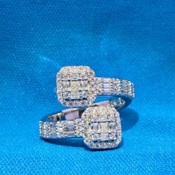 Silver Moissanite Ring 
