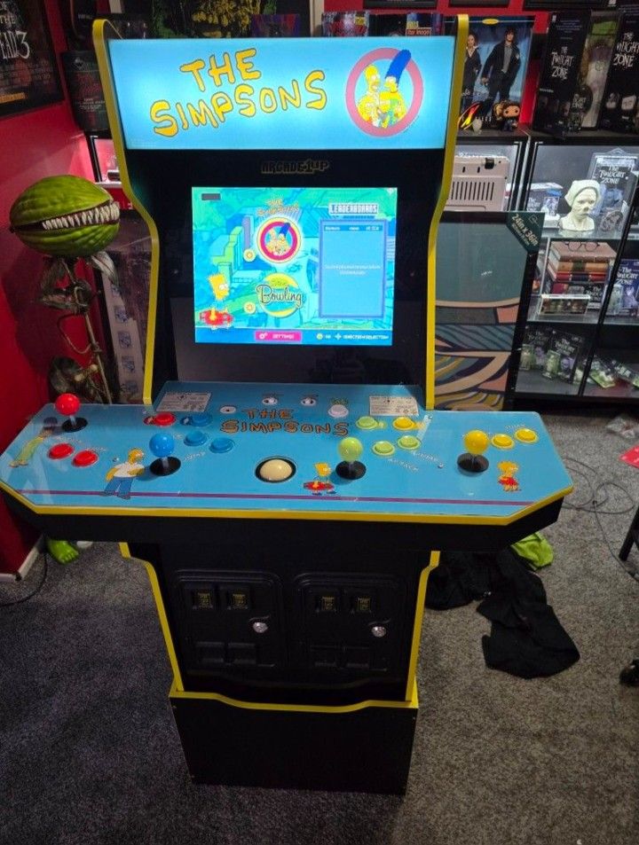 The Simpsons 1up Arcade Cabinet With Riser