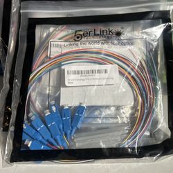 12 Strand Single-Mode SC OS2 Fiber Optic Pigtails for Fusion Splicing.