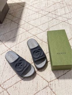 Gucci Interlocking G Rubber Slide Sandals