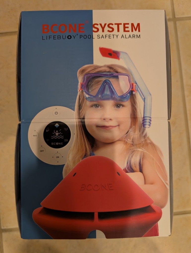 Bcone® Floating Pool Alarm by Lifebuoy® | ASTM F2208 Certified | Smart Alarm | Alexa Compatible | For Inground & Above-Ground Pools