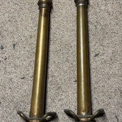 2 - Antique Brass Firemans Nozzles