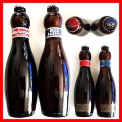 Budweiser Collector Bowling Pin Bottles