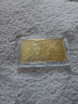 100$ 24k gold plated donald trump ingot