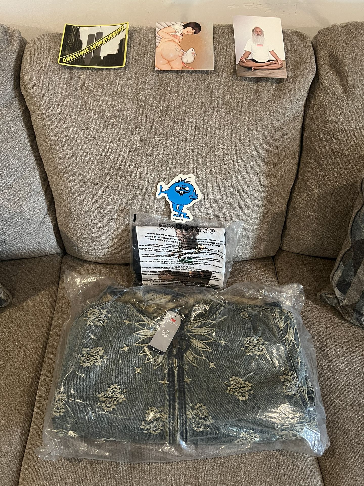 Supreme Jacquard Bandana Denim Work Jacket