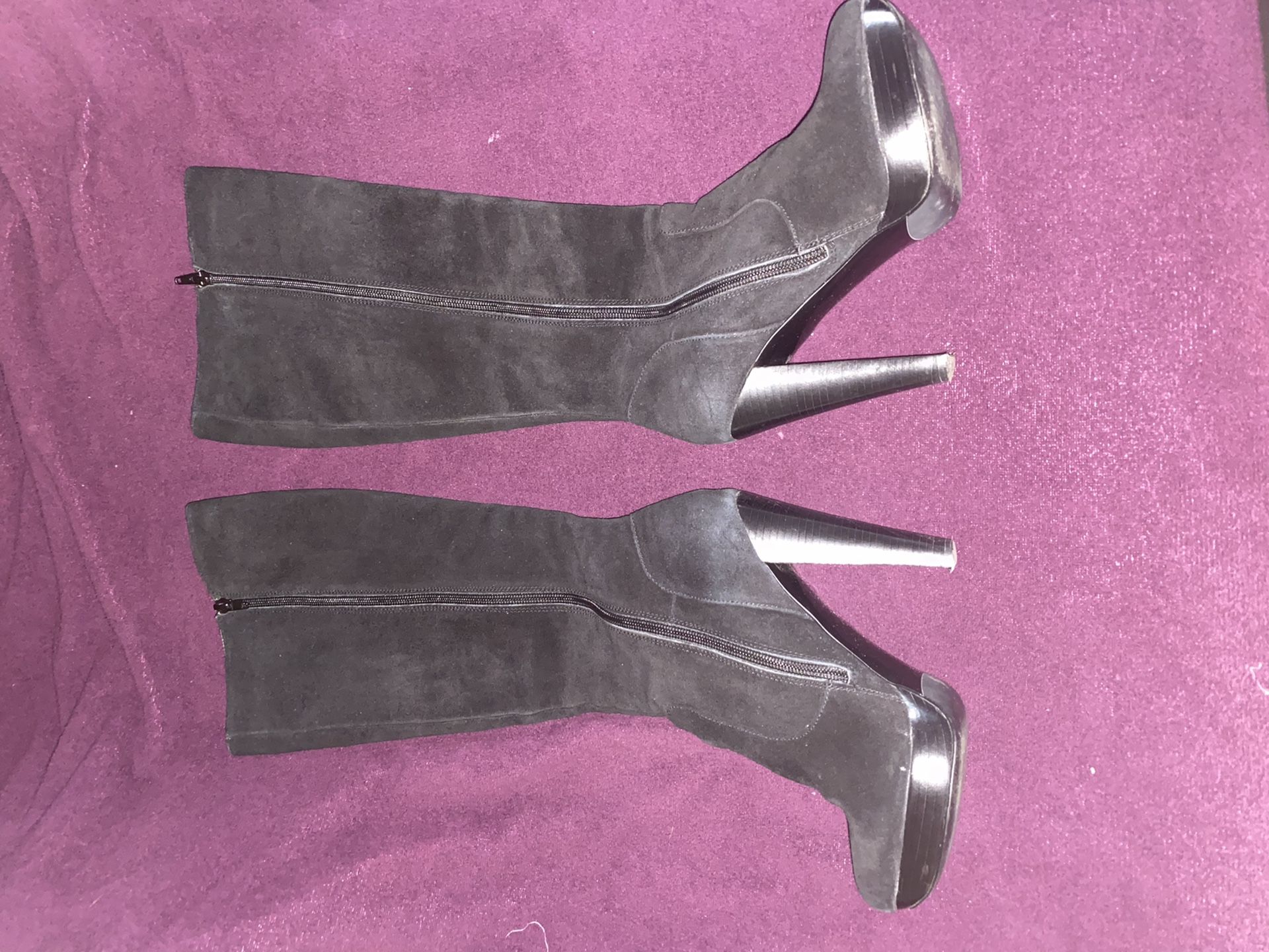 Black Suede Calvin Klein Boots