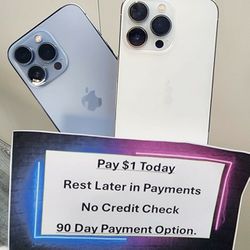 Apple IPhone 13 Pro Max 128gb  UNLOCKED . NO CREDIT CHECK $1 DOWN PAYMENT OPTION  3 Months Warranty * 30 Days Return *