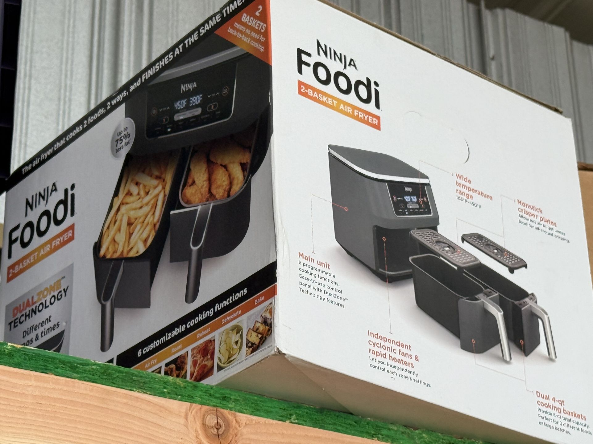 Ninja DZ201 Foodi 6-in-1 2-Basket Air Fryer with DualZone Technology, 8-Quart Capacity