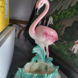Vintage Pink Flamingo Planter No.402