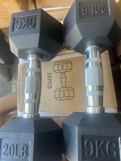 New pair of 20 pounds dumbbells