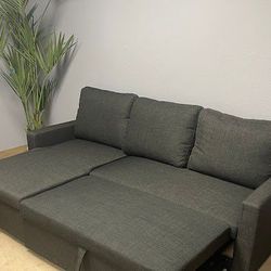 Brand New Charcoal Reversible L Shape Sectional  Sleeper Sofa  Couch Delivery And Financing Available 