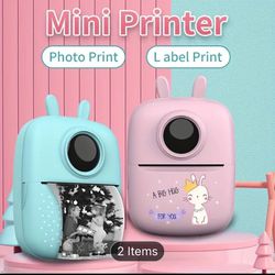 Mini Printer Inkless Instant Photo Printer, Small Thermal Pocket Sticker Printer, Portable Mobile Phone Picture Printer For Printing Label, Study Note