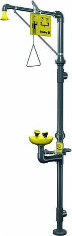 Bradley S19-310PVC PVC 3 Spray Head Combination Drench Shower and Eye/Face Wash MSRP: $1141.72