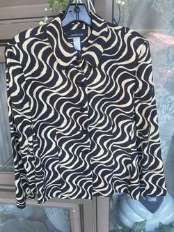 Jones New York Beautiful Blouse Button up Front Jacket Look sz 16 full lining