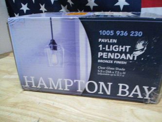  5.5 inch 1-Light Bronze Mini Pendant with Clear Glass Shade