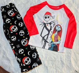 The Nightmare Before Christmas theme 2 Piece Kids Pjs  Size 6