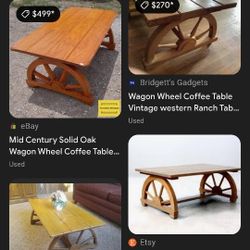 Vintage Maple Wagon Wheel Western Ranch Lounge Chair and Platform Rocker - Pair