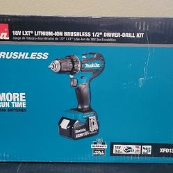 Makita 18V Lxt Lithium Ion Brushless 1/2-in Driver Drill Kit