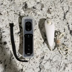 Nintendo wii remote with motion plush + nunchuck