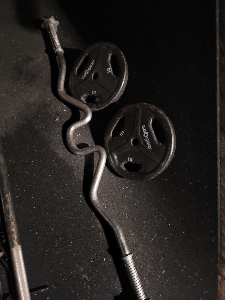 curl Bar N Weights