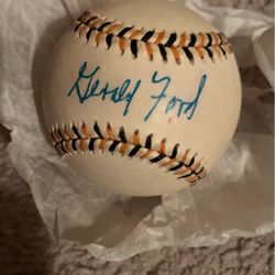 Gerald Ford Signed Baseball 