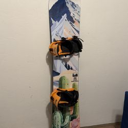 Desert Tech Wear Snowboard And Bindings 