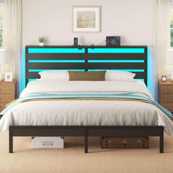 New on box  📦 ‼️SizeKing
MaterialMetal
Product Dimensions85.4"L x 76.5"W x 41.3"H
StyleNo Drawer
Special FeatureCharging Station, LED strips, Storage