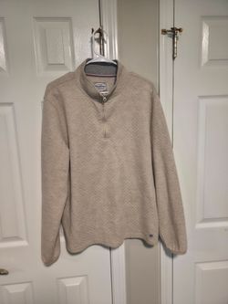 Men's Quarter-Zip Quilted Pullover Sweatshirt
