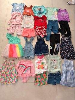 Girls Size 4 Clothing Bundle Disney Adidas Dresses Summer Clothes