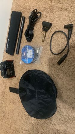 Digital camera audio recorder and potable shotgun microphone