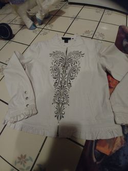Size medium white jeans jacket