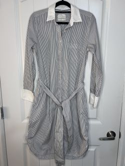 J.Crew Size 0 Striped 100% Cotton Belted Shirt Dress – Never Worn