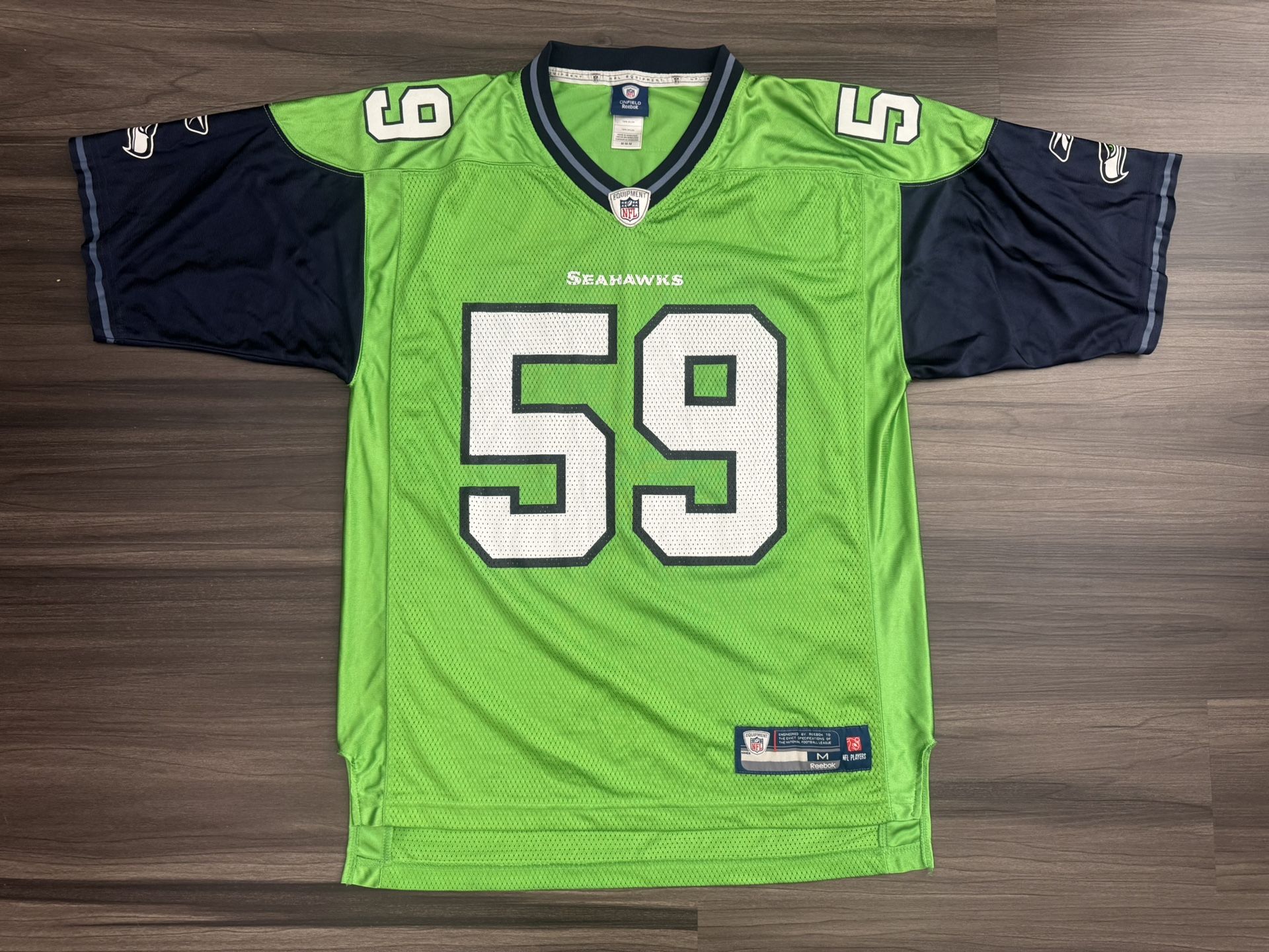 Vintage Reebok Seattle Seahawks Aaron Curry #59 NFL On Field Jersey Adult Medium 