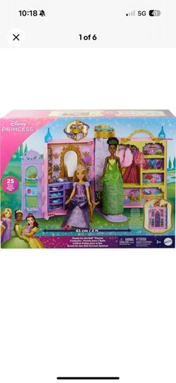 Mattel Disney Princess Closet Playset 25 Accessories Ready for the Ball playset, NEW, 2024, made China, 2 ft long, age 3+, spinning runway, new with b