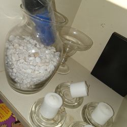 Glass Vase And Candles Holders All 1 Dollar 
