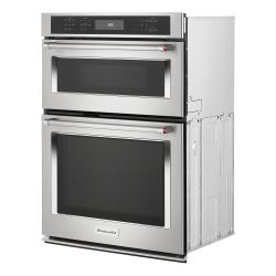 New In Box Kitchen Aid Stainless Steel 30” Microwave Oven Combo Built In