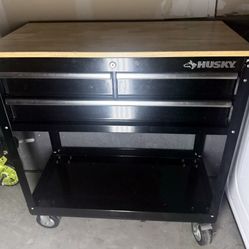 Husky 3 Drawer Tool Storage Rolling Cart