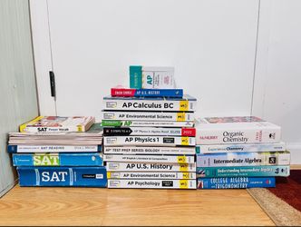 SAT & AP Test Prep Books + College Textbooks Lot