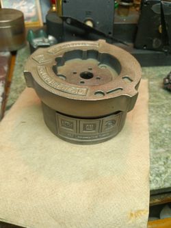 Vintage GM Locomotive Group paper weight solid brass.