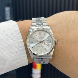 Rolex Datejust 36MM Silver Stick Dial