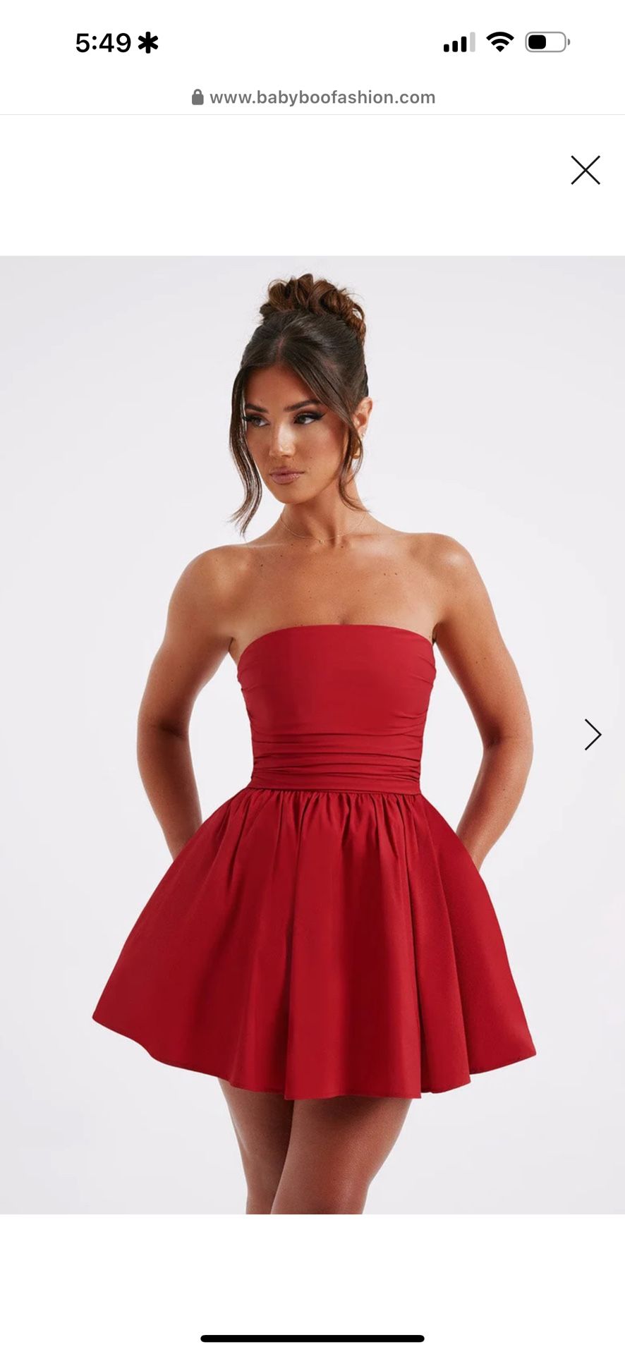 Babyboo Fashion Mini Dress Red (XS) - www.disolcolor.com